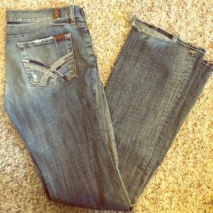7 for All Mankind rhinestone bootcut Jean